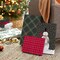 Christmas Shirt Boxes for Presents (10 Clothes Boxes with Lids: 3 Small 11", 5 Medium 14", 2 Large 16") Red, Green and Black Plaid, Snowmen, Santa, Winter Greenery
